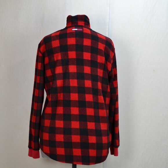 Vintage Tommy Hilfiger fleece  checked plaid sweatshirt made in TAIWAN - Picture 4 of 8
